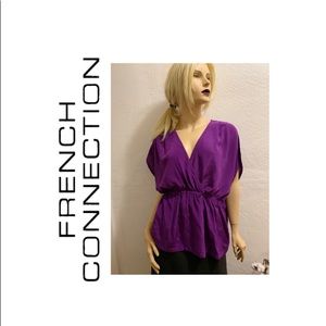 🌷FRENCH CONNECTION🌷 PURPLE 100% SILK TOP